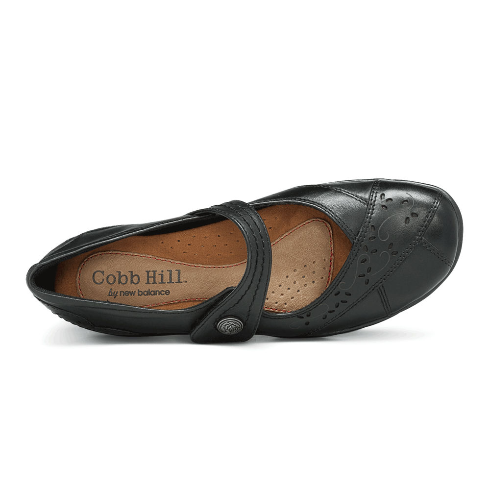 Rockport Flats For Womens Black - Cobb Hill Petra Mary Jane - PL2601594